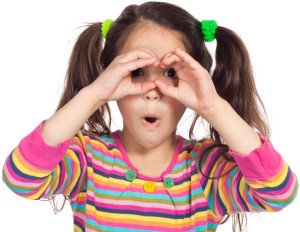 girl binoculars