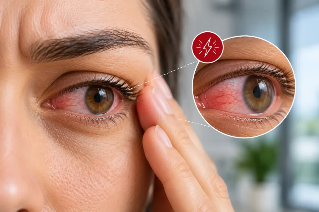 ¿Cuándo ir al oftalmólogo? 7 señales que no conviene ignorar - ojo rojo acompañado de dolor - VIU