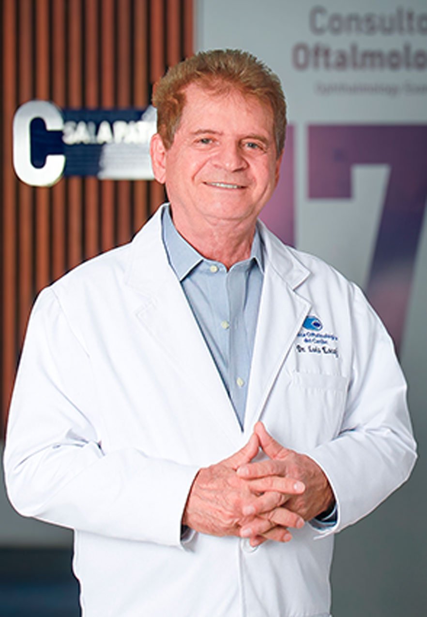 Retrato del Dr. Luis Escaf Jaraba, oftalmólogo fundador y director científico de VIU Clínica Oftalmológica Internacional en Barranquilla