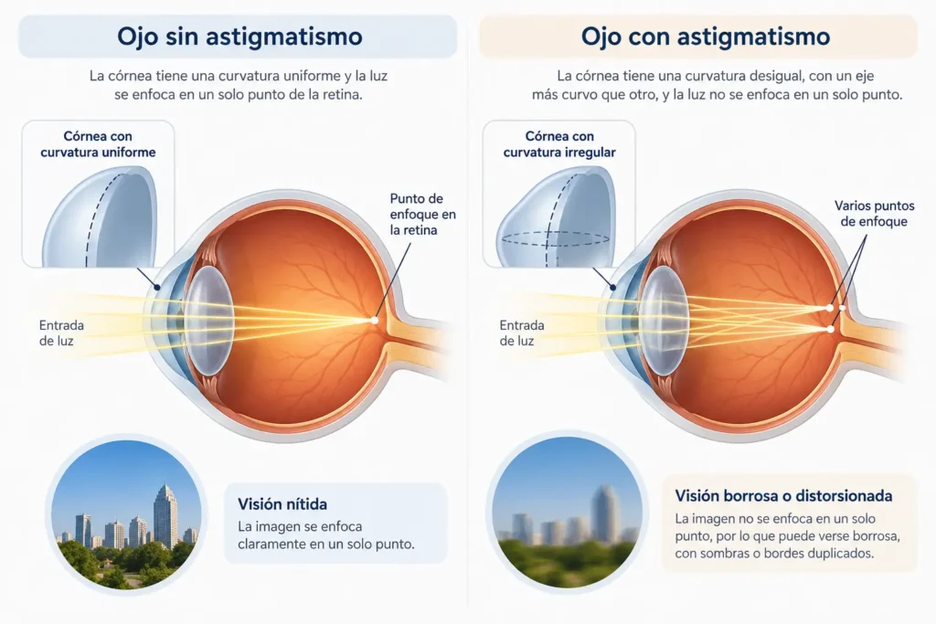 Astigmatismo: Cómo reconocerlo y qué opciones existen para corregirlo - Astigmatismo por qué se ve borroso y qué lo corrige - VIU