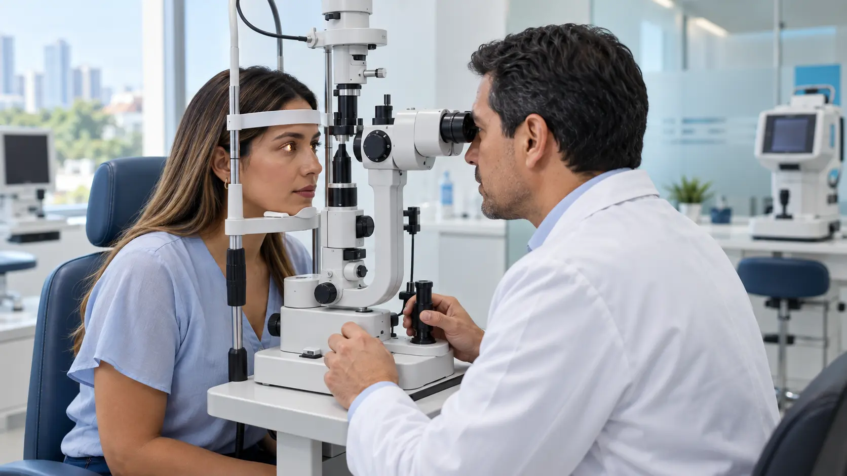 Equipo de imagen de campo ultraamplio para el diagnóstico y seguimiento de la retina en VIU Clínica Oftalmológica Internacional