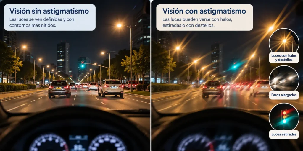 Astigmatismo: Cómo reconocerlo y qué opciones existen para corregirlo - VISION NOCTURNA CON ASTIGMATISMO